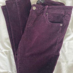 Purple Cordory Skinny pants